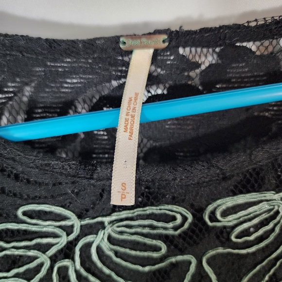 Free People boho black lace mini dress - Picture 5 of 5